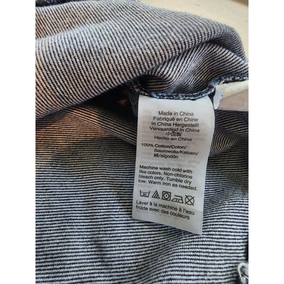 Madewell Denim Long Sleeve V-Neck Blouse Ruffled Top Women’s Size Small - Picture 6 of 6